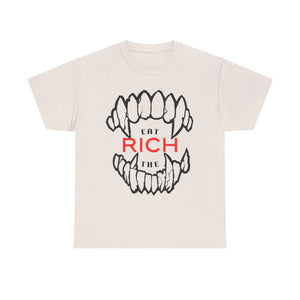 EAT THE RICH transparent Unisex Heavy Cotton Tee Printify