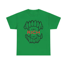 Load image into Gallery viewer, EAT THE RICH transparent Unisex Heavy Cotton Tee Printify