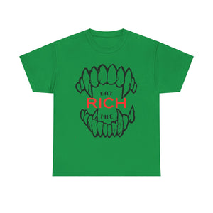 EAT THE RICH transparent Unisex Heavy Cotton Tee Printify