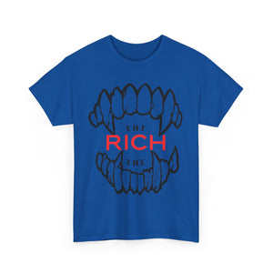 EAT THE RICH transparent Unisex Heavy Cotton Tee Printify