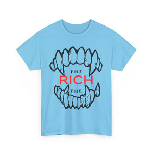 EAT THE RICH transparent Unisex Heavy Cotton Tee Printify