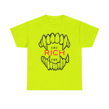 Load image into Gallery viewer, EAT THE RICH transparent Unisex Heavy Cotton Tee Printify