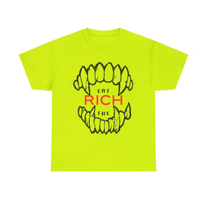 EAT THE RICH transparent Unisex Heavy Cotton Tee Printify