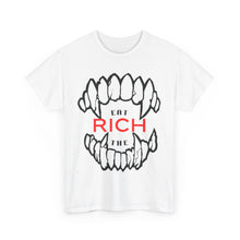 Load image into Gallery viewer, EAT THE RICH transparent Unisex Heavy Cotton Tee Printify