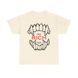 EAT THE RICH transparent Unisex Heavy Cotton Tee Printify