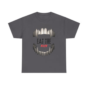 EAT THE RICH TRANSPARENT 2 Unisex Heavy Cotton Tee Printify