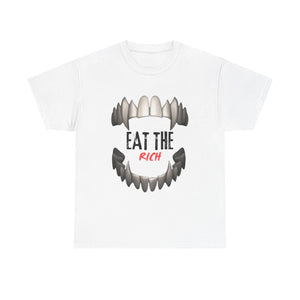 EAT THE RICH TRANSPARENT 2 Unisex Heavy Cotton Tee Printify