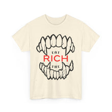 Load image into Gallery viewer, EAT THE RICH transparent Unisex Heavy Cotton Tee Printify