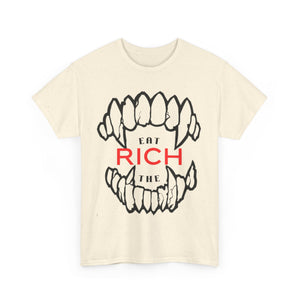 EAT THE RICH transparent Unisex Heavy Cotton Tee Printify