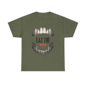 EAT THE RICH TRANSPARENT 2 Unisex Heavy Cotton Tee Printify
