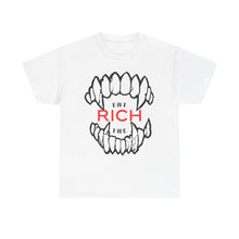 Load image into Gallery viewer, EAT THE RICH transparent Unisex Heavy Cotton Tee Printify