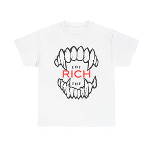 EAT THE RICH transparent Unisex Heavy Cotton Tee Printify