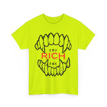 Load image into Gallery viewer, EAT THE RICH transparent Unisex Heavy Cotton Tee Printify