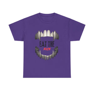 EAT THE RICH TRANSPARENT 2 Unisex Heavy Cotton Tee Printify