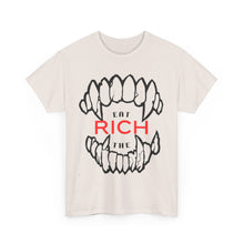 Load image into Gallery viewer, EAT THE RICH transparent Unisex Heavy Cotton Tee Printify