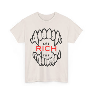 EAT THE RICH transparent Unisex Heavy Cotton Tee Printify