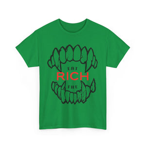 EAT THE RICH transparent Unisex Heavy Cotton Tee Printify