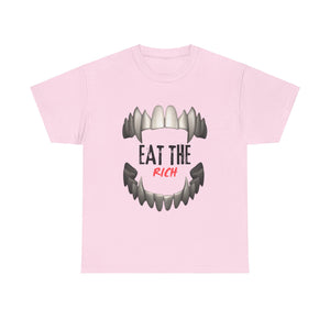 EAT THE RICH TRANSPARENT 2 Unisex Heavy Cotton Tee Printify