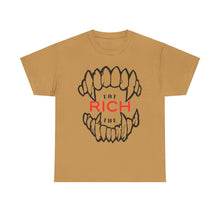 Load image into Gallery viewer, EAT THE RICH transparent Unisex Heavy Cotton Tee Printify