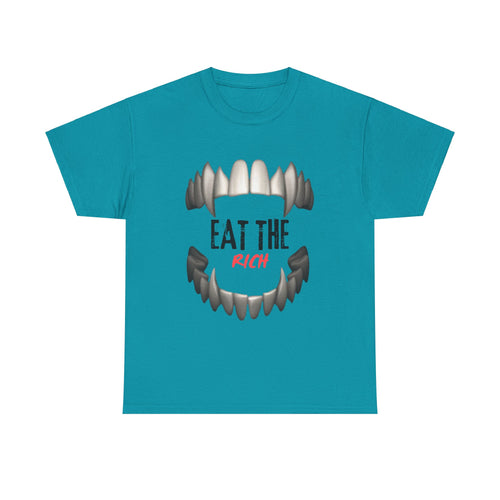 EAT THE RICH TRANSPARENT 2 Unisex Heavy Cotton Tee Printify