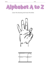 Load image into Gallery viewer, ASL DOWNLOADABLE ALPHABET COLORING BOOK Sent2Light
